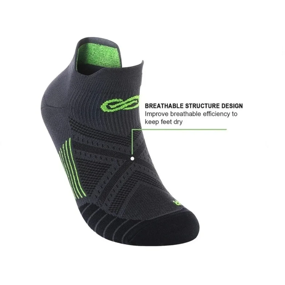 Men's Ankle Compression Tab Low Cut Socks M/L Breathable Durable Athletic 6 Pair